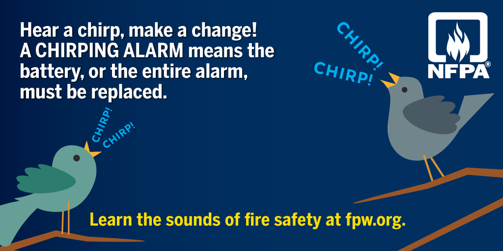 fire safety chirping sounds